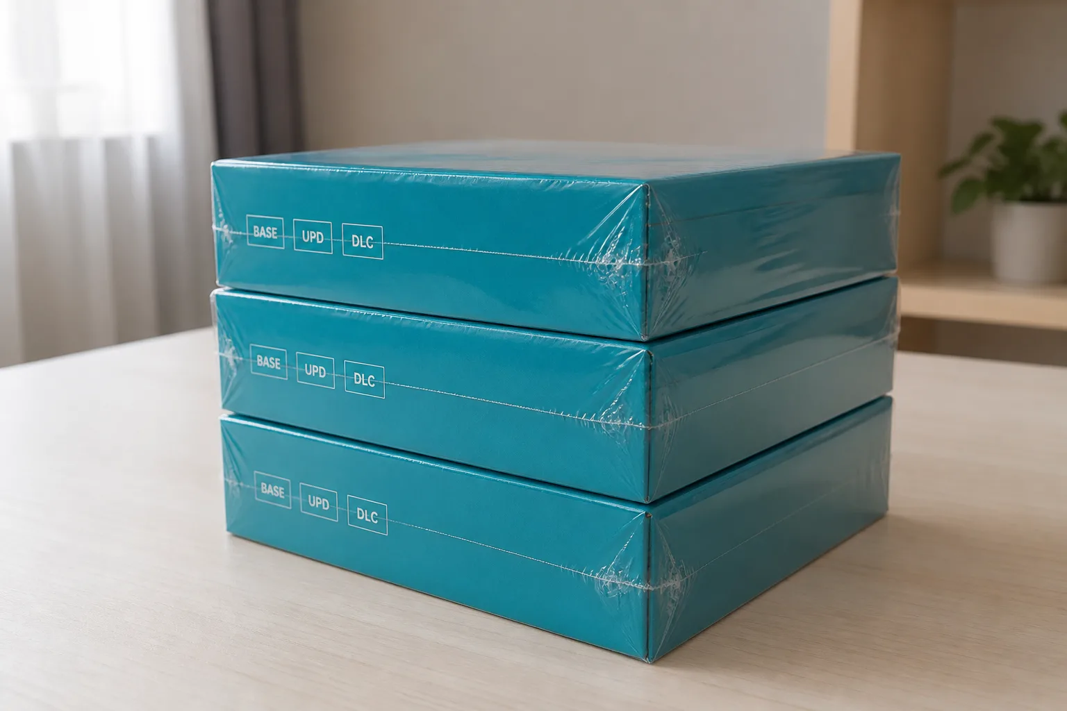 Three labelled folders on a desk next to a memory card and a notebook of handwritten identifiers.